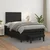 Vidaxl Boxspring postelja z vzmetnico črna 120x190 cm umetno usnje