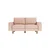 ATELIER DEL SOFA 2-Seat Sofa Sparrow 2 Salmon Walnut