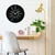 WALLXPERT Dekorativni metalni zidni sat Hati black