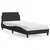 Krevet s madracem Dover crni 80 x 200 cm baršunasti