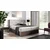 Boxspring postelja Wood 9 - 120x200 cm - temni hrast