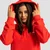 GymBeam Ženska dukserica Limitless Longline Hot Red