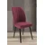 Hanah Home set trpezarijskih stolica Platinum 6 kom, bordo tkanina Jerry, crne metalne noge
