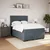 Vidaxl Box spring postelja z vzmetnico temno siva 140x200 cm žamet
