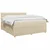 vidaXL Postelja boxspring z vzmetnico Krem 160 x 200 cm Blago