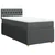 Vidaxl Box spring postelja z vzmetnico temno siva 90x200 cm blago