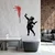 Wallity Zidna dekoracija Banksy Metal 09, 48x83 cm & 30x62 cm, 1.5 mm, Crna