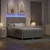 Vidaxl LED Box Spring Postelja z vzmetnico Taupe 140 x 200 cm blago