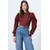 Trend Alacati Stili Ženska bluza dugih rukava Alc-X13069, Crvena
