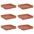Kvadratna posuda za cvijeće 6 pcs Crvena cigla 15 x 15 x 2 cm