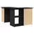 Stol s ladicama Crni hrast 145 x 100 x 76 cm Konstruirano drvo