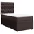 vidaXL vidaXL Box spring postelja z vzmetnico temno rjava 100x200 cm blago, (21305949)
