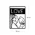Wallity Zidna dekoracija Only Love, Crna