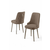 HANAH HOME Set 4 stolice Newa Cappuccino Chrome