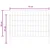 Ograda za vrt s kolčićima 12 pcs 75 x 50 cm Mesh Srebrna