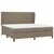 vidaXL Box spring postelja z vzmetnico taupe 200x200 cm blago, (20761198)