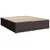 Vidaxl Box spring postelja z vzmetnico temno rjava 180x200 cm blago