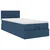 vidaXL Otomanska postelja z vzmetnico moder 100x200 cm blago