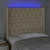 Vidaxl vidaXL Vzglavje postelje z LED zaslonom, kremno, 103x16x118/128 cm, blago