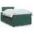 Vidaxl Box spring postelja z vzmetnico temno zelen 120x190 cm žamet