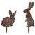 Aberto Design Set dekorativnih figura RaAbbits 01, 52x35 & 56x24 cm, 2 komada