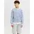 Jack & Jones Junior Pulover modra/svetlo modra/bela