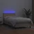Vidaxl Box spring postelja z vzmetnico LED kapučino 90x200 cm