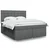 Vidaxl Box spring postelja z vzmetnico temno siva 180x200 cm blago