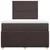 vidaXL vidaXL Box spring postelja z vzmetnico temno rjava 120x190 cm blago, (21308148)