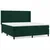 vidaXL Box spring postelja z vzmetnico temno zelena 160x200 cm žamet