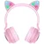 hoco. Bežične stereo slušalice, Bluetooth v5.0, 300mAh - W27 Cat Ear Pink