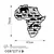 Wallity Zidna dekoracija African Animals, 67 x 70 cm, Crna