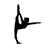 Wallity Zidna dekoracija Yoga 25, 41 x 60 cm, Crna