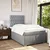 Vidaxl Boxspring postelja z vzmetnico svetlo siva 120x190 cm blago