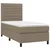 Vidaxl Box spring postelja z vzmetnico taupe 90x190 cm blago