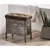 TABURE KLUPA metal, tekstil antracit, braon