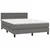 Vidaxl Box spring postelja z vzmetnico siv 140x200 cm umetno usnje