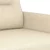 3-dijelni set sofa s jastucima krem od mikrovlakana