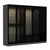 Hanah home Ormar Kale 225x190x52cm Crni