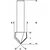 Bosch Glodalo za V-kanale PRO 2608628445, 90°, O6.4 mm, 6 mm