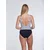 SUNFLAIR Enodelne kopalke temno modra/bela