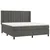 Vidaxl Box spring postelja z vzmetnico temno siva 160x200 cm žamet