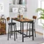 Songmics Barski stoli komplet 2 kosov 40.1x44.2x100.5 cm rjava