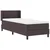 Vidaxl Postelja z vzmetnico z blazino Temno rjava 200 x 80 cm blago