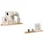 Polica na zidu Zidne 2 pcs Bež 80 x 9 x 3 cm Konstruirano drvo