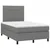 Vidaxl Box spring postelja z vzmetnico temno siva 120x200 cm blago