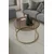 Hanah Home Royal klub sto O 75 cm, zlatna / bronzano staklo