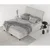 Svetlo siva boxspring postelja s prostorom za shranjevanje 140x200 cm Melba – Maison de Reve
