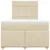 Vidaxl Box spring postelja z vzmetnico krem 120x200 cm blago