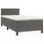 Greatstore Box spring postelja z vzmetnico LED temno siva 80x200 cm žamet